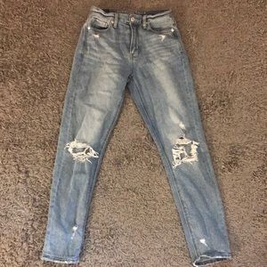 American Eagle Ripped Mom Jeans